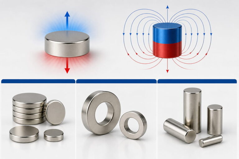 Magnetización axial: formas habituales de los imanes