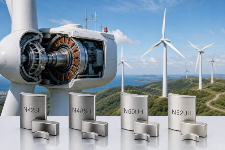 Calidades habituales de materiales para imanes de aerogeneradores en el sector de las energías renovables