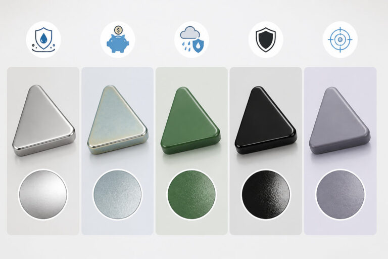 Recubrimiento personalizado para imanes triangulares de neodimio