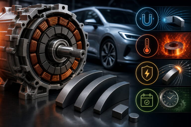 Tipos de imanes para altas temperaturas destinados a motores de vehículos eléctricos: factores clave de rendimiento