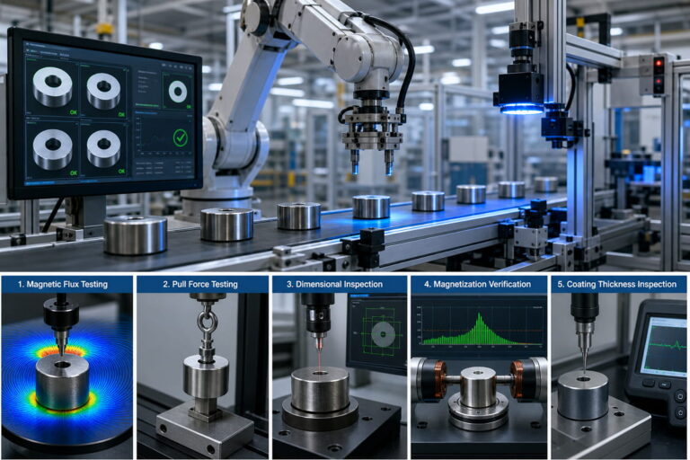 Inspeccion de calidad de imanes para la automatización industrial