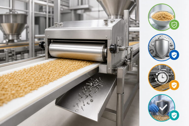 Separador magnético para equipos de procesamiento de alimentos