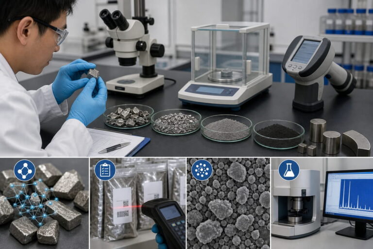 Aspectos clave de la inspección de las materias primas en la fabricación de imanes de NdFeB