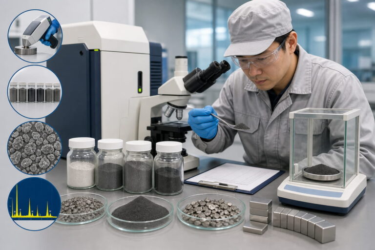 Objetivos de la inspección de las materias primas para la fabricación de imanes de NdFeB