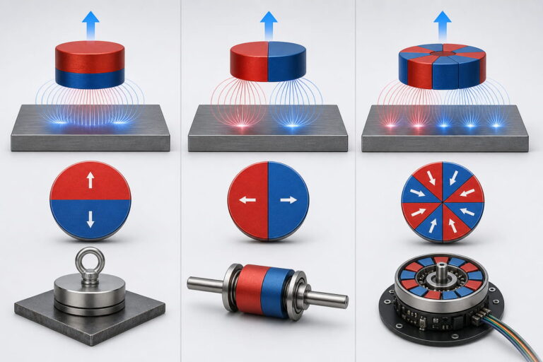 Fuerza de tracción y dirección de magnetización