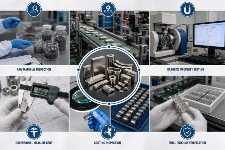 Alcance de las inspecciones de control de calidad en la fabricación de imanes de NdFeB