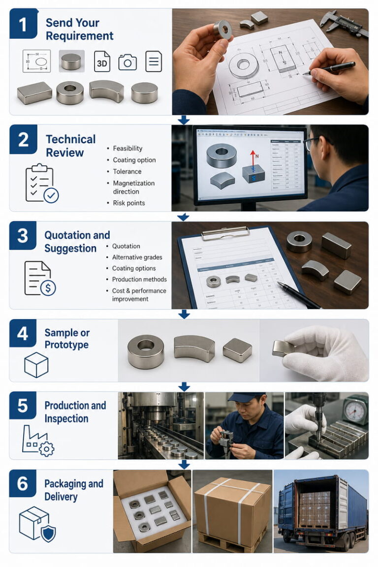 Proceso sencillo para proyectos de imanes personalizados