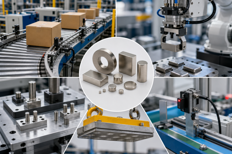 Aplicaciones típicas de los imanes para la automatización industrial