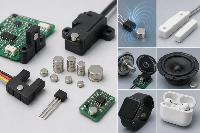 Aplicaciones típicas de los imanes para sensores y dispositivos electrónicos