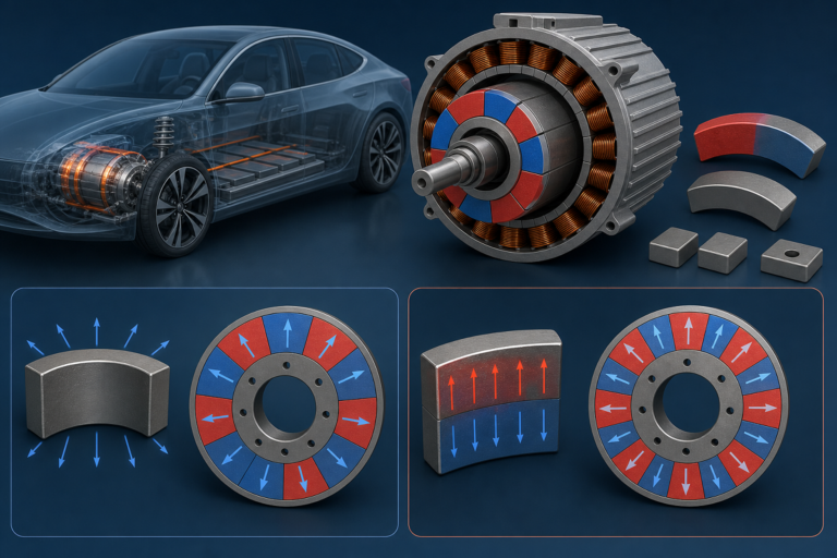 Métodos habituales de magnetización para los imanes de los motores de los vehículos eléctricos