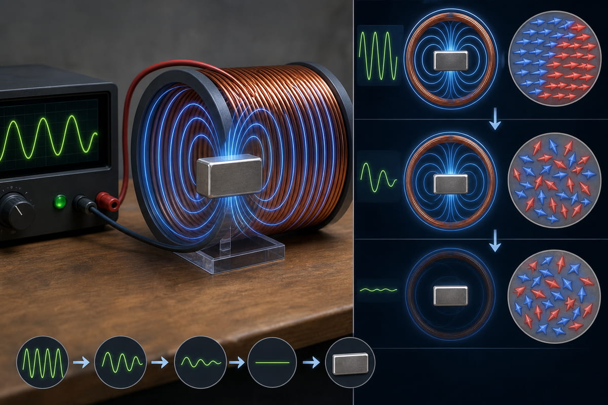 Desmagnetización electromagnética por corriente alterna