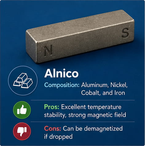 Material magnético de alnico