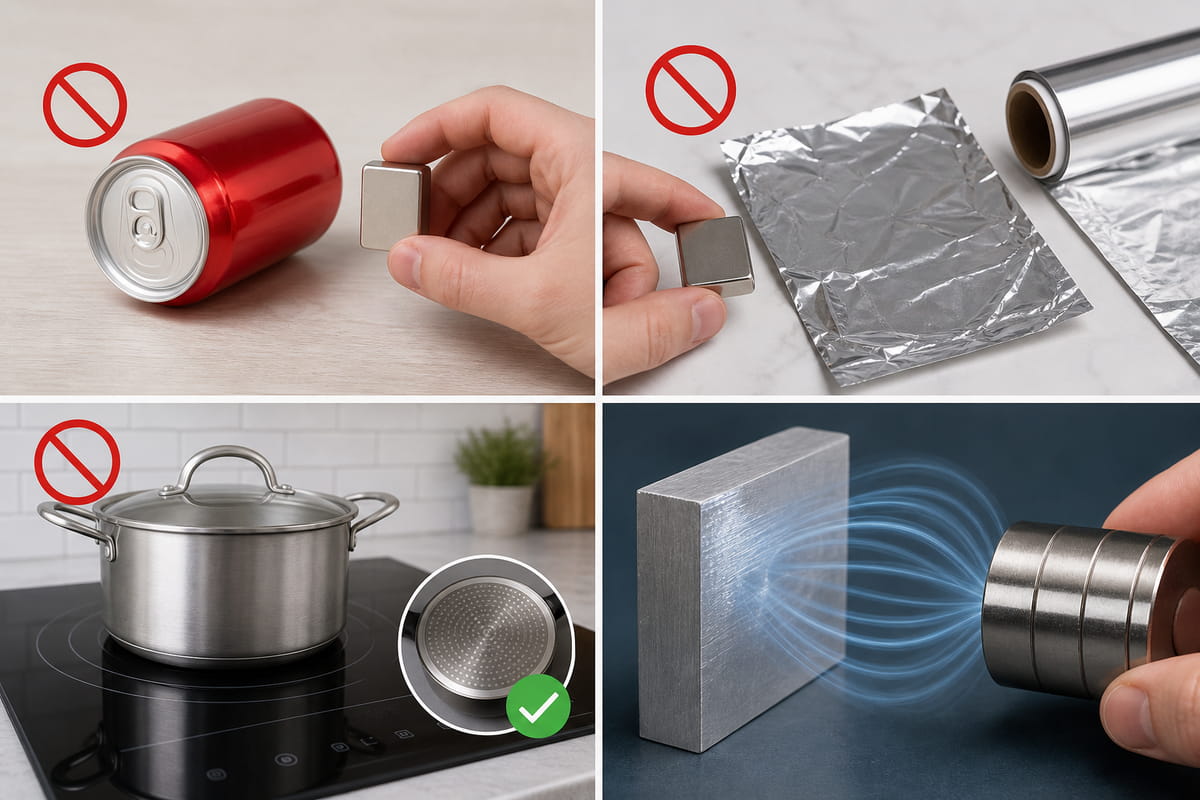 Ideas erróneas comunes sobre los imanes y el aluminio