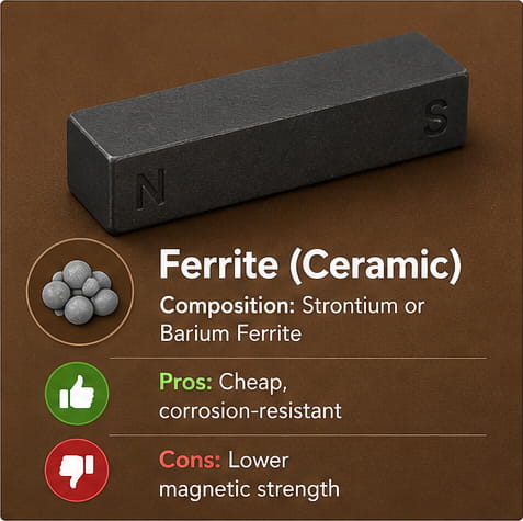 Material magnético de ferrita
