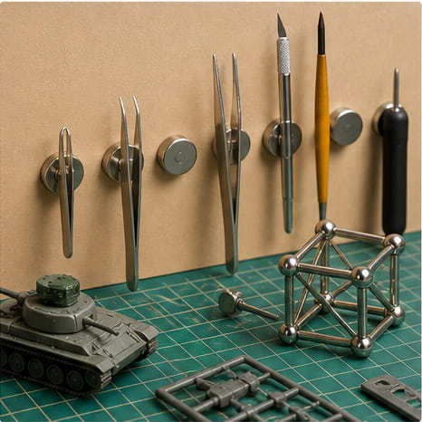Imanes de neodimio utilizados en manualidades y prototipos
