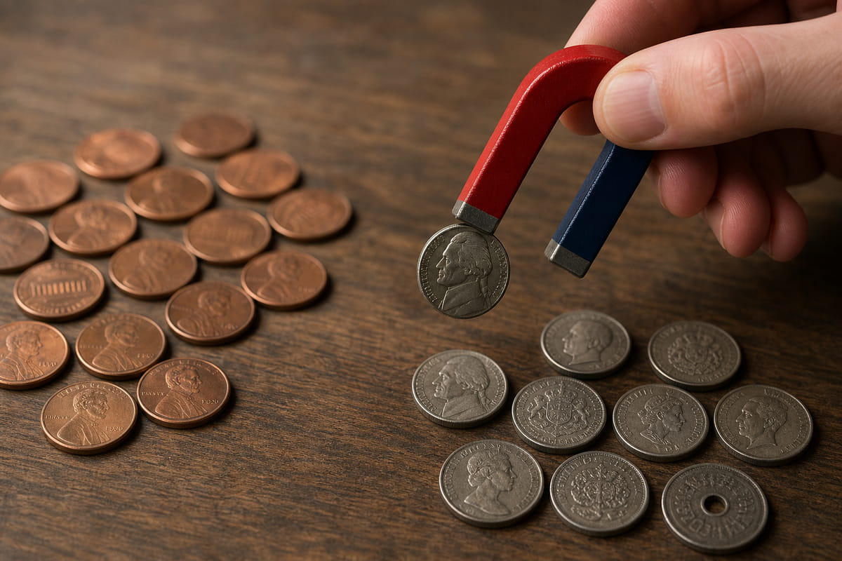 Cómo comprobar las monedas con un imán