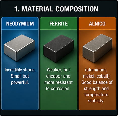 Composición de los imanes en barra