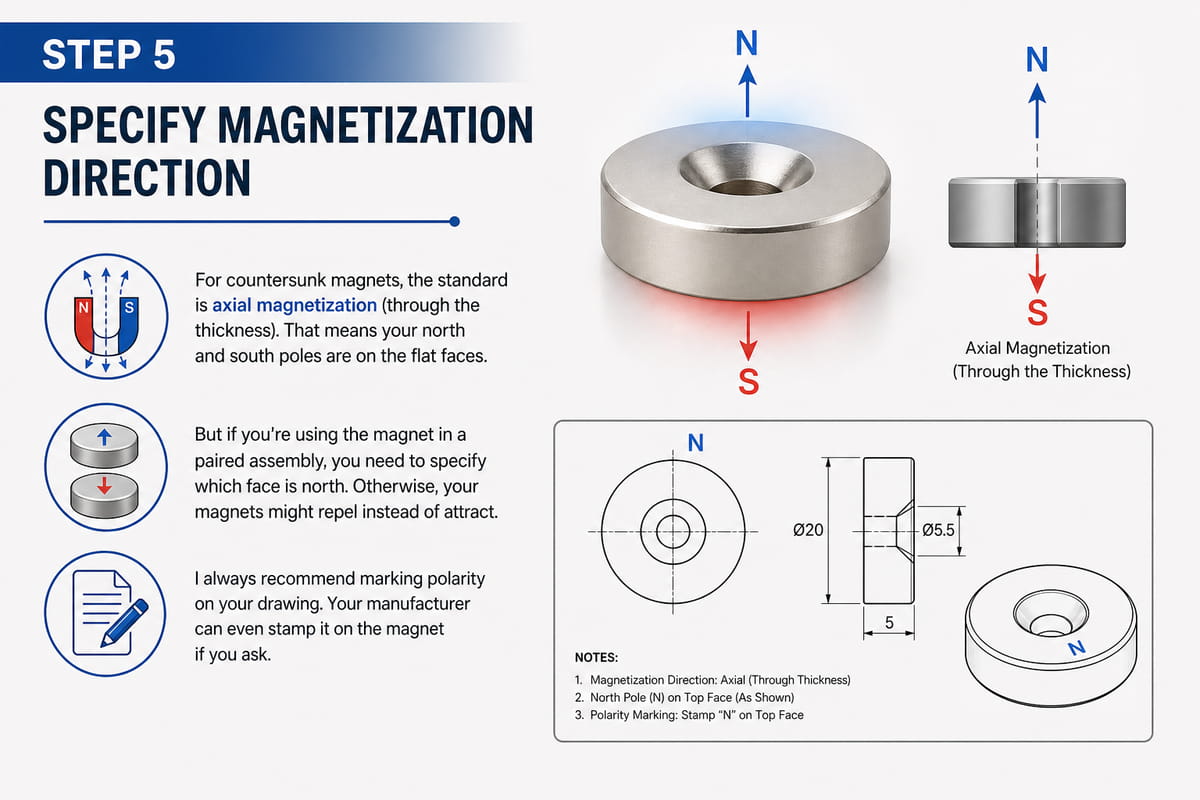 Especificar la dirección de magnetización