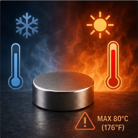 Sensibilidad a la temperatura del imán N52