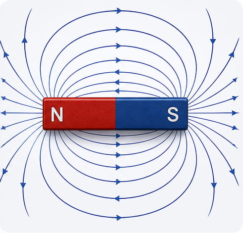 El campo magnético que rodea a un imán en forma de barra es predecible